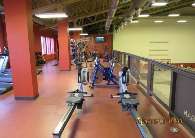Rowing area in exercise room