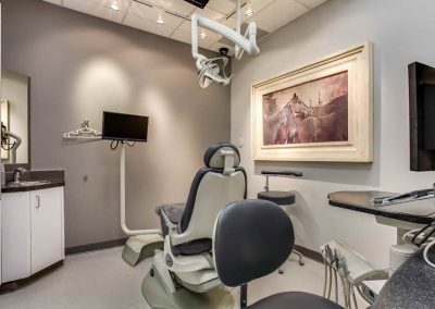 White and grey interior in dental operatory