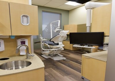 Dental operatory with hardwood floors