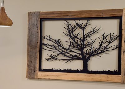Custom wooden wall art of tree