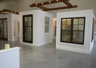 Individual window showcases at open concept window gallery