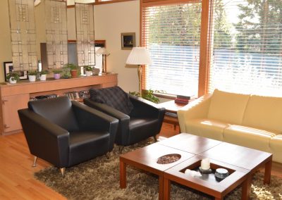 Modern seating arrangements in living room