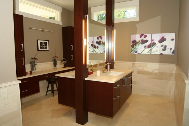 ensuite back to back sink