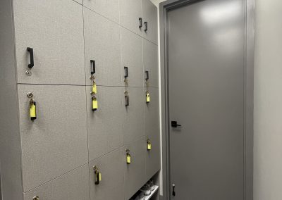 efficient staff locker area