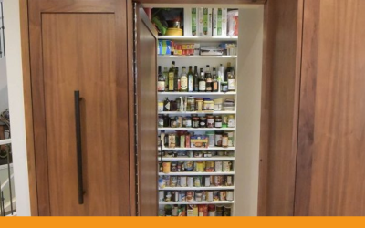 Hidden Storage Solutions: A Secret Walk-in Pantry in an Alberta Kitchen