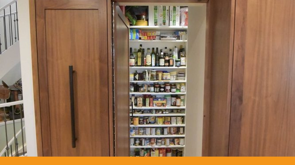 Hidden Storage Solutions: A Secret Walk-in Pantry in an Alberta Kitchen