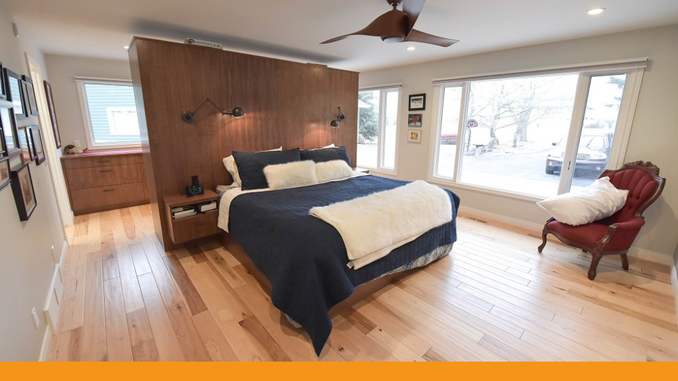 Master Bedroom and Retreat Complete in an Alberta Home Renovation